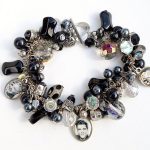 Volle zwarte bedelarmband met Elvis Presley & Marilyn Monroe