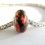 Lampwork glaskraal "Vulcano Eruption"