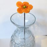 Handgemaakte oranje papaver van glas